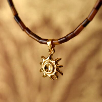 Gold Sun Pendant Necklace Sn 1572g 3 Min