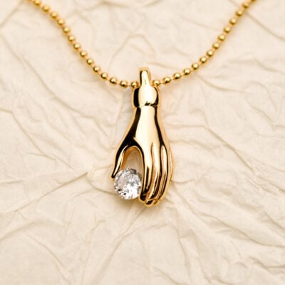 Hand Gestures Necklace Sn 1419g 2 Min