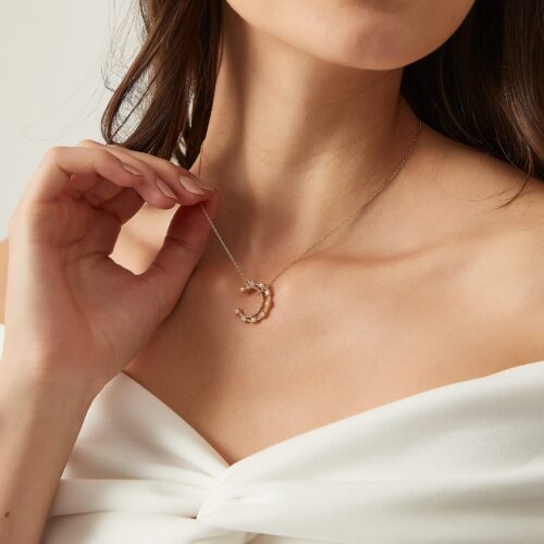 Pearl crescent moon necklace sn 1331g 22 min