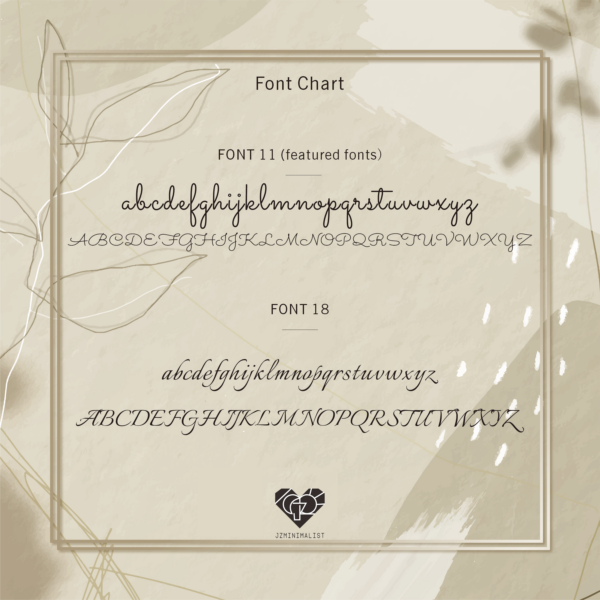 Font Chart Jz0002nm D