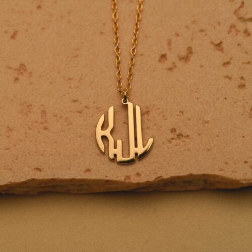 Custom monogram necklace 1