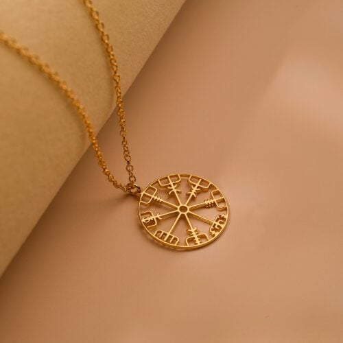 Dainty compass necklace 2