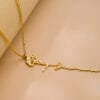 Personalized Birthflower Name Necklace 2