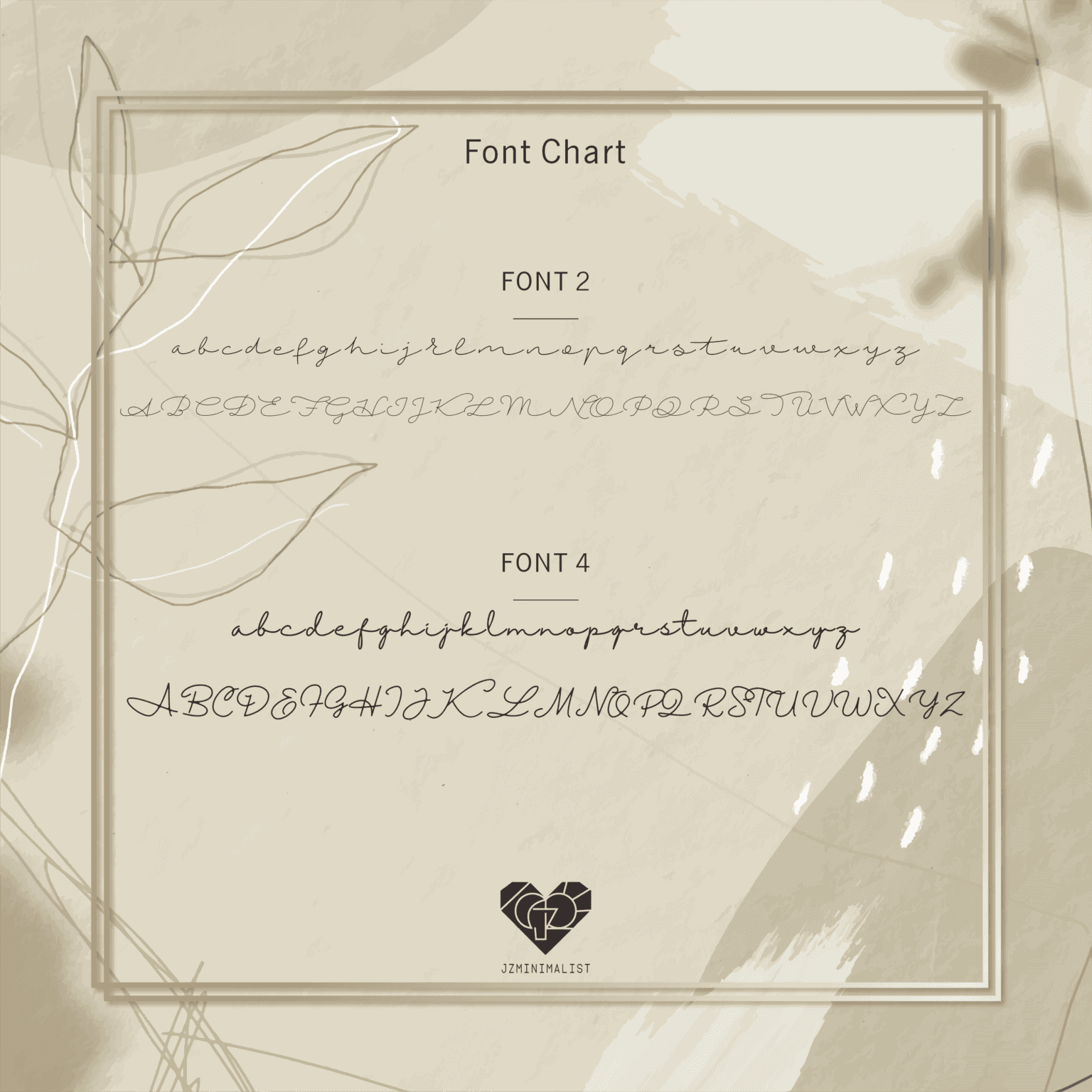 Font chart jz0006nm a