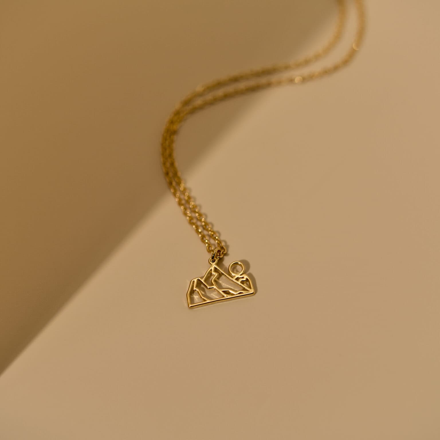 18K Gold Filled Mountain Necklace