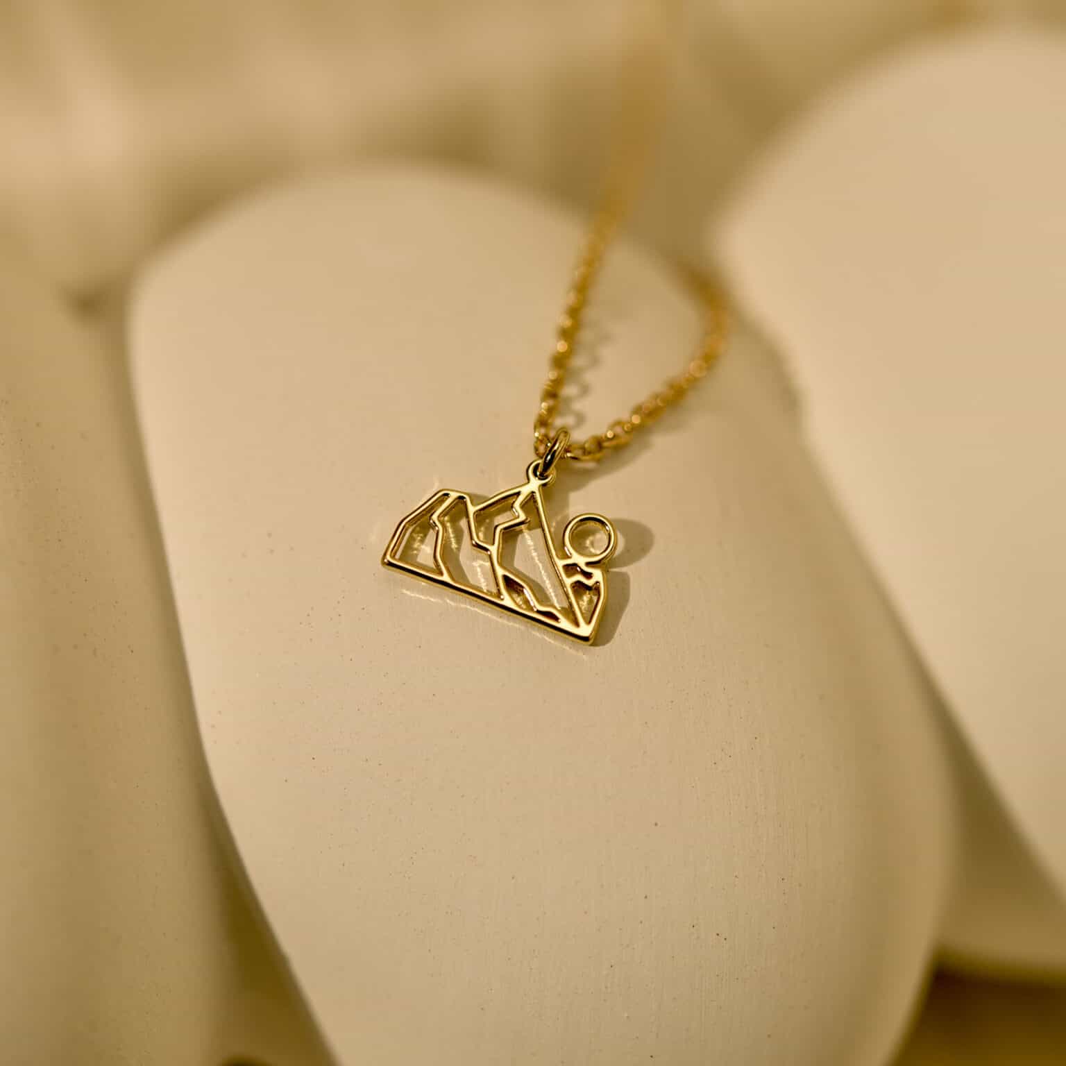 18K Gold Filled Mountain Necklace