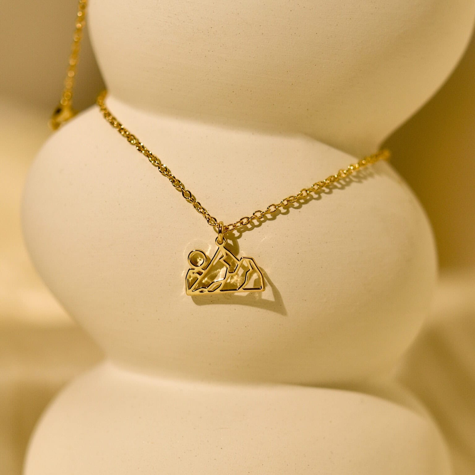 18K Gold Filled Mountain Necklace