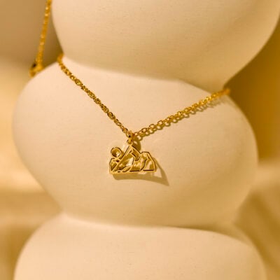 18k gold filled mountain necklace 3