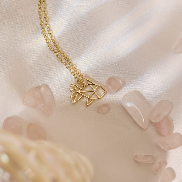 Origami fish necklace 1
