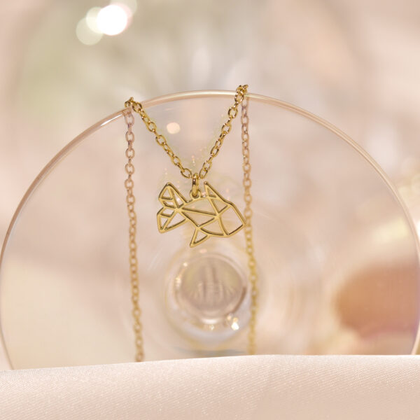 Origami fish necklace 3