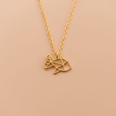 Origami fish necklace 4