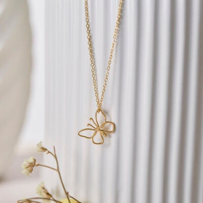 18k gold butterfly necklace 5