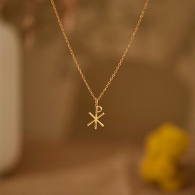 Chi rho cross necklace 1