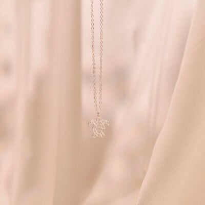 Dainty turtle necklace 4
