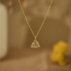 Gold triquetra necklace 1