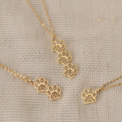 Paw print name necklace 5