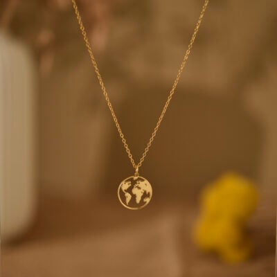 World map necklace 1