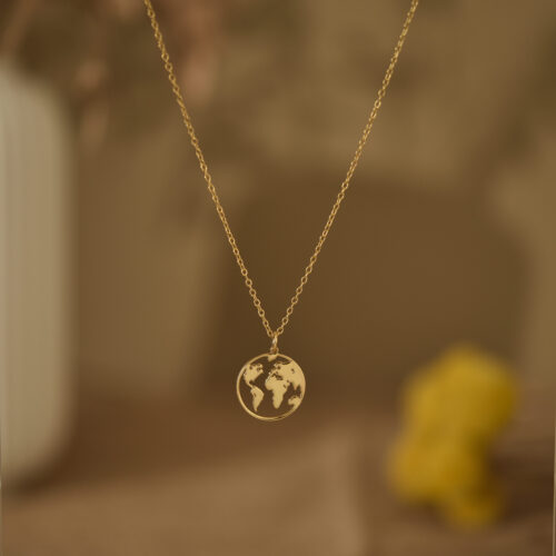 World map necklace 1