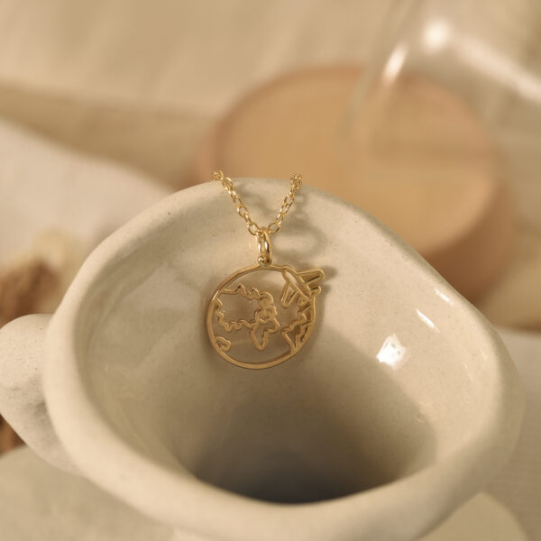 World map necklace 3