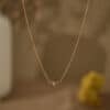 Gold cross necklace 1
