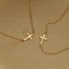 Gold cross necklace 4