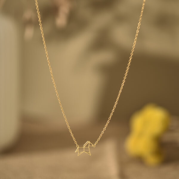Origami horse necklace 1