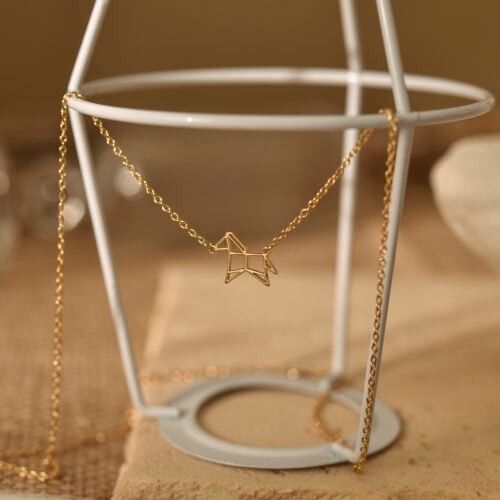 Origami horse necklace 4